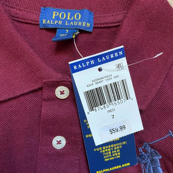 【Brand New Ralph lauren】Boys Short Sleeve Polo Size 7 - Picture 2 of 3